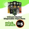5-Pack Unicorn Hunter Disposable Vape Pens - Mix and Match